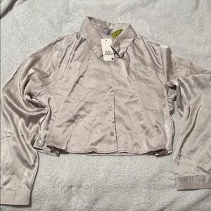 Jon & Anna Silver Satin Blouse